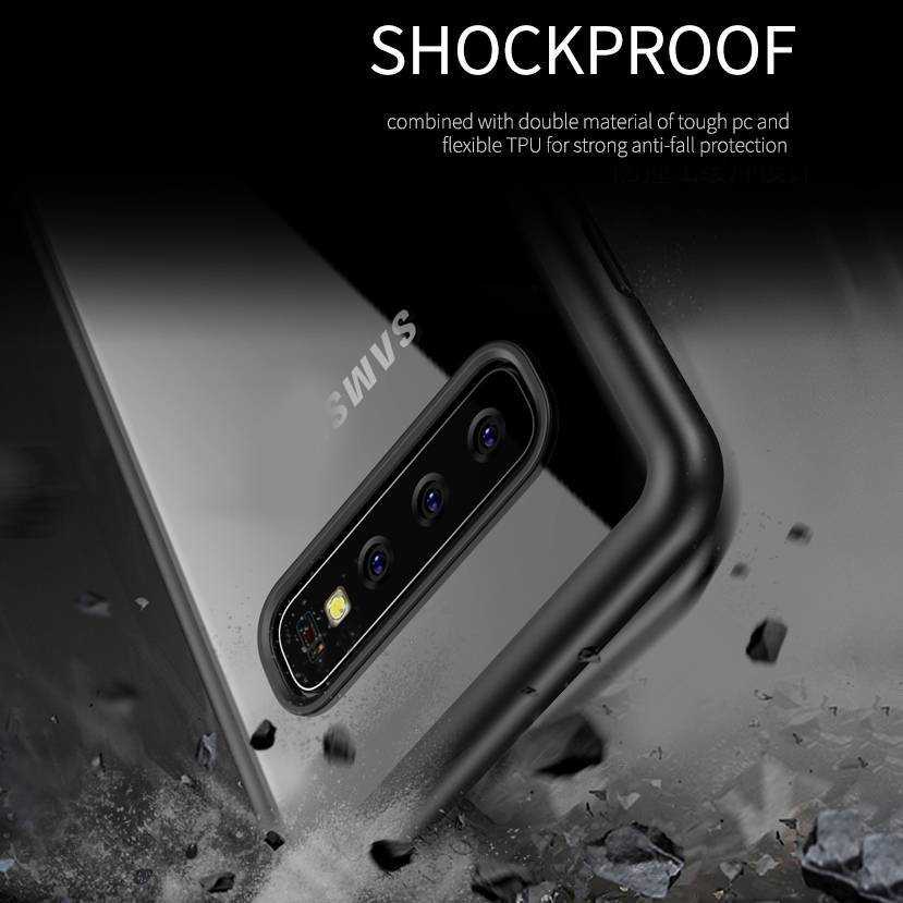 Galaxy S10e Hybrid Transparent Shockproof Bumper Case