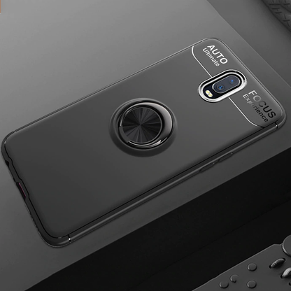 OnePlus 6T Metallic Finger Ring Holder Matte Case