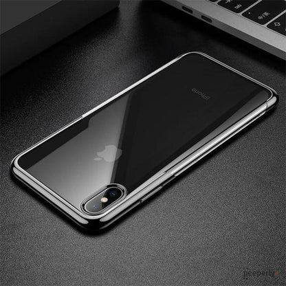 Baseus ® iPhone XS Max Ultra-Thin Transparent Sparkling Edge Case